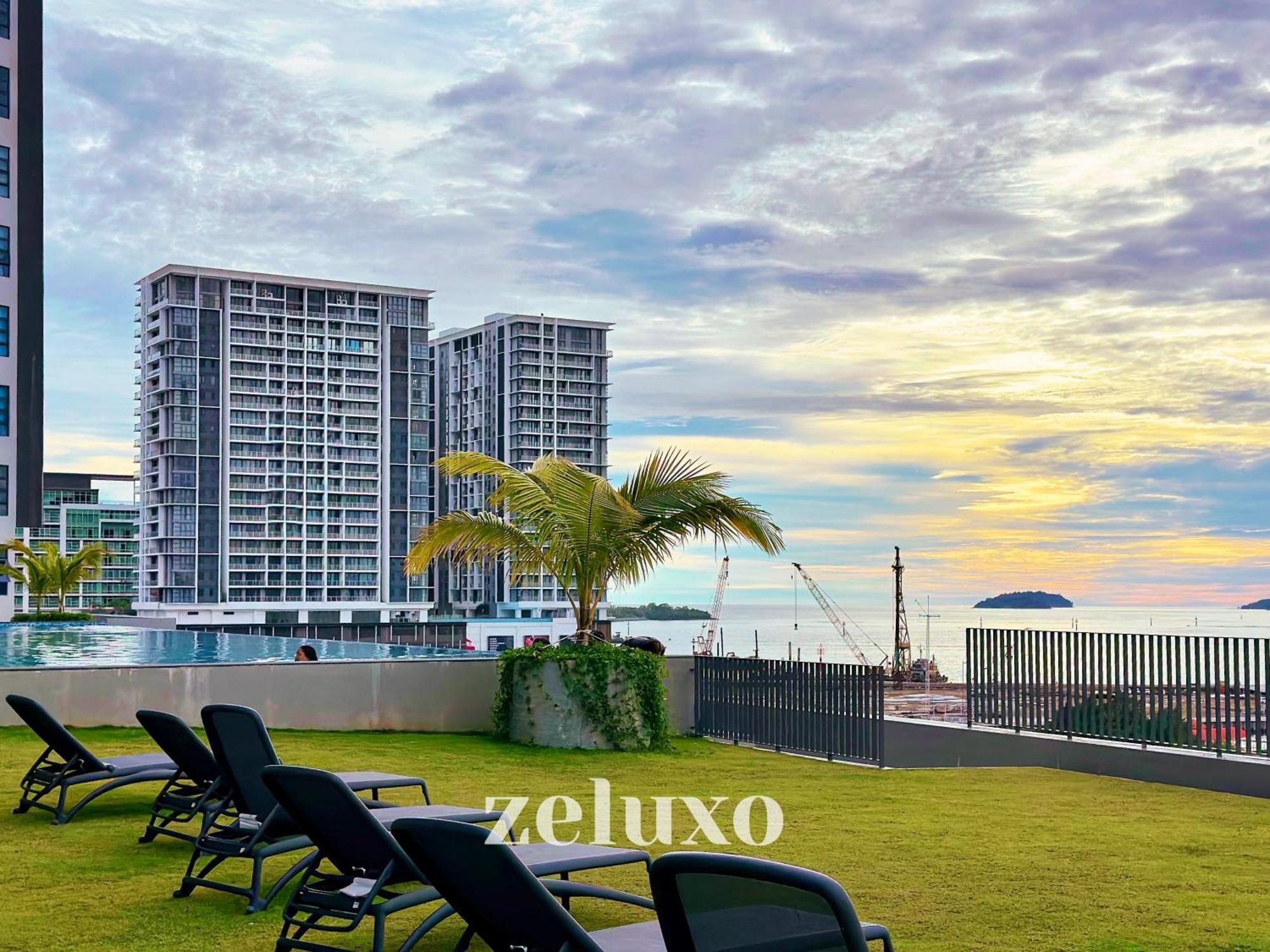 #5 Jesselton Quay City Pads Seaview By Zeluxo Kota Kinabalu Buitenkant foto